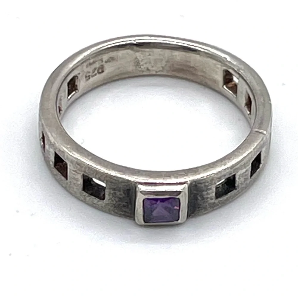 Amethyst 925 Sterling Silver Ring Size 7